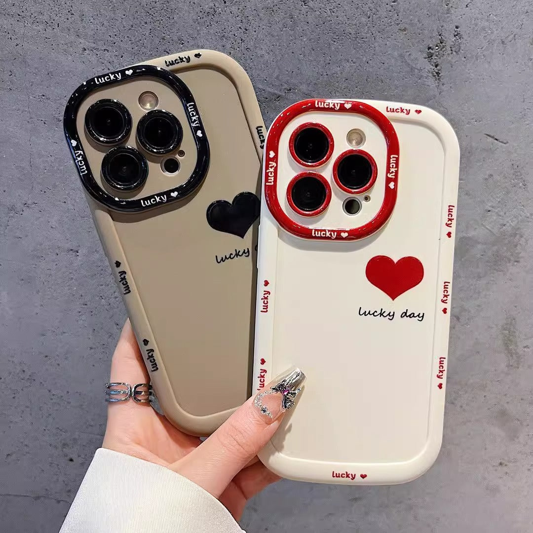 Cute Heart Shape Phone Case For Apple Devices, Made Of Durable TPU Material In White