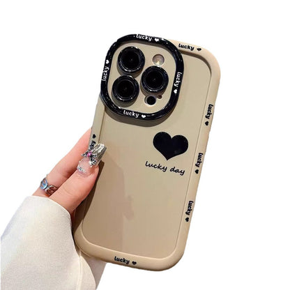 Cute Heart Shape Phone Case For Apple Devices, Made Of Durable TPU Material In White