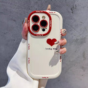 Puff Shell-white-lucky Day Red Heart