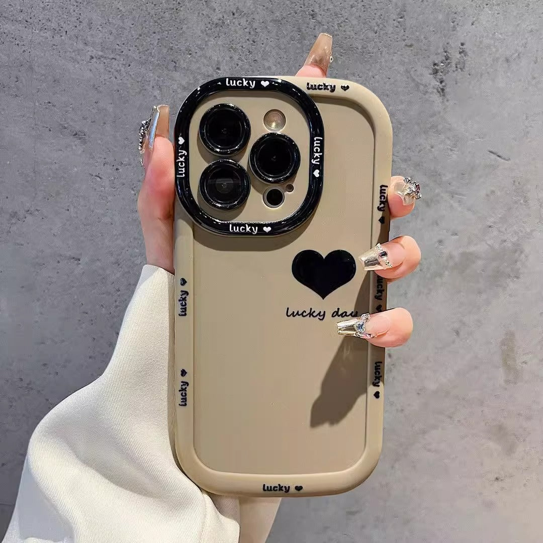 Cute Heart Shape Phone Case For Apple Devices, Made Of Durable TPU Material In White