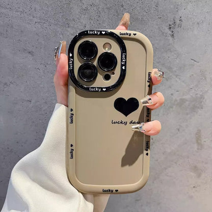 Cute Heart Shape Phone Case For Apple Devices, Made Of Durable TPU Material In White