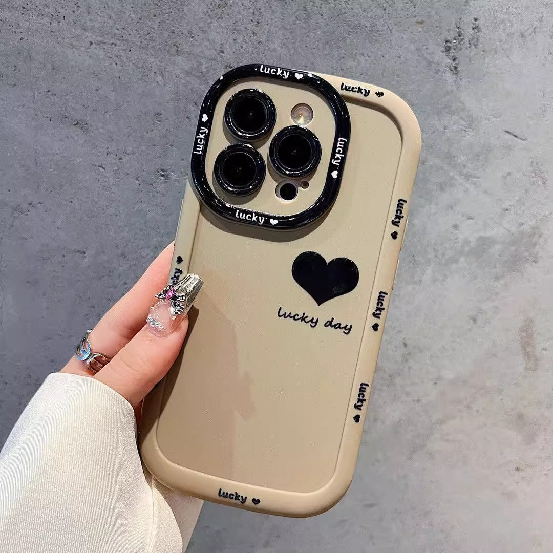 Cute Heart Shape Phone Case For Apple Devices, Made Of Durable TPU Material In White