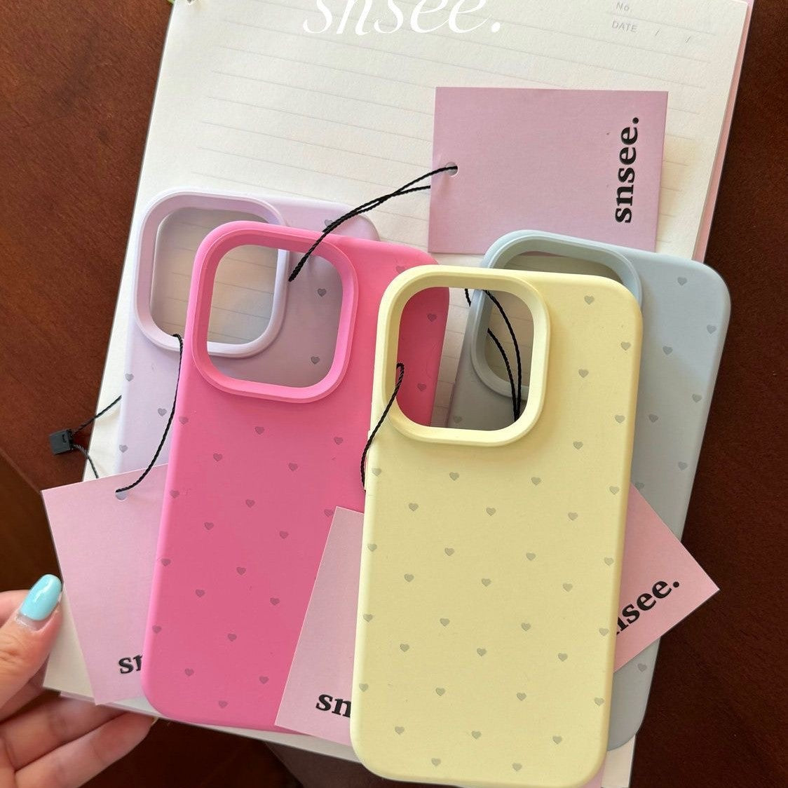 Cute Heart Shape TPU Phone Case In Purple For Apple Devices, Stylish And Protective Cover