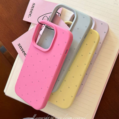 Cute Heart Shape TPU Phone Case In Purple For Apple Devices, Stylish And Protective Cover