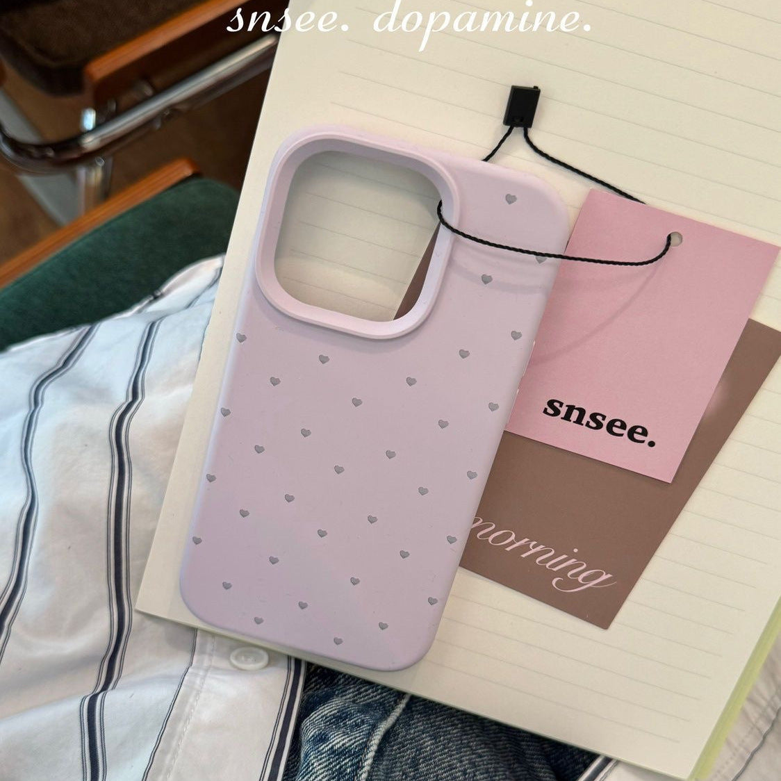 Cute Heart Shape TPU Phone Case In Purple For Apple Devices, Stylish And Protective Cover