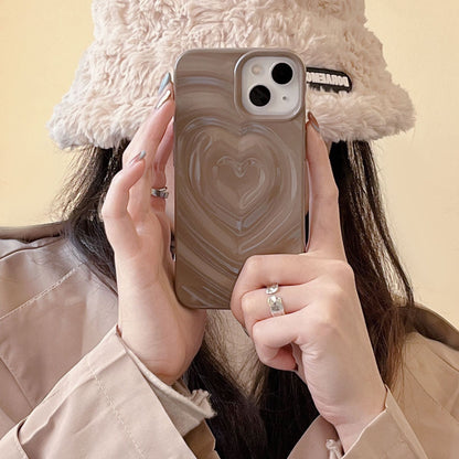Heart Shape Phone Case For Apple Featuring Durable TPU Material In Silver Color