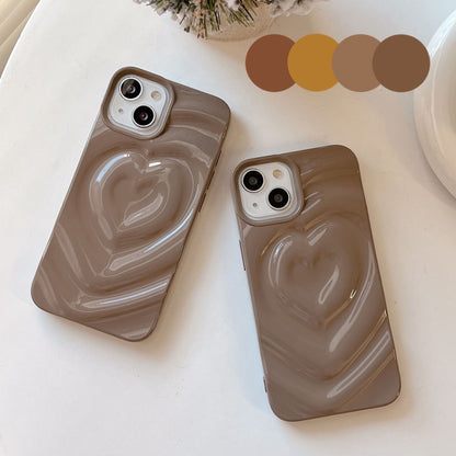 Heart Shape Phone Case For Apple Featuring Durable TPU Material In Silver Color
