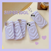 Light Purple Pleated Heart