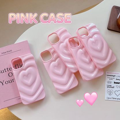 Heart Shape Phone Case For Apple Featuring Durable TPU Material In Silver Color
