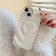 Antique White Pleated Heart