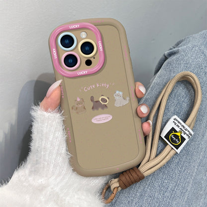 Cute Cat Pattern TPU Phone Case Featuring Adorable Design And Durable Material