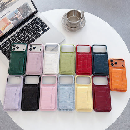 Crocodile Pattern Phone Case For Apple Devices In Black Color, Stylish And Durable Mobile Protection