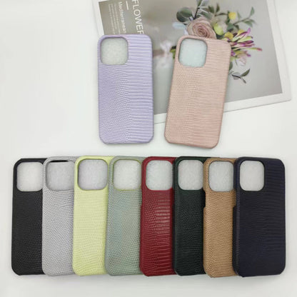 Apricot Phone Case Featuring Lizard Pattern For Stylish Protection