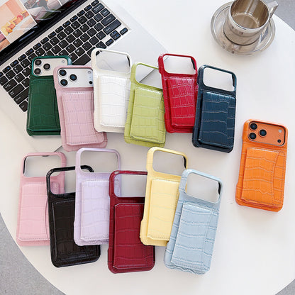 Crocodile Pattern Phone Case For Apple Devices In Black Color, Stylish And Durable Mobile Protection