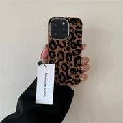 HW42 Autumn and Winter Leopard Print [Brown Plain Leather Pattern]