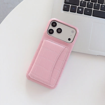 Crocodile Pattern Phone Case For Apple Devices In Black Color, Stylish And Durable Mobile Protection