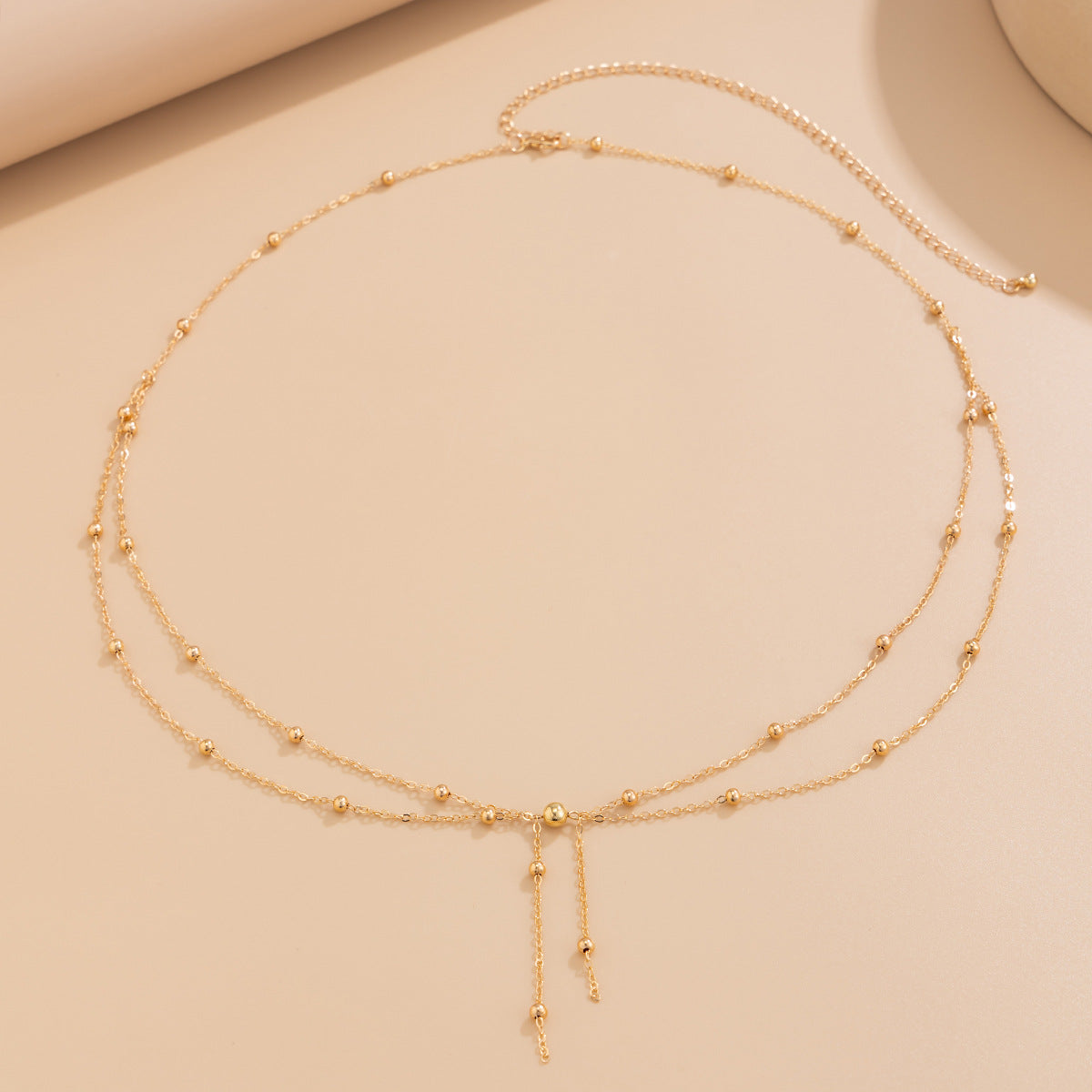 Simple Style Copper Waist Chain For Women In Elegant Golden Tone