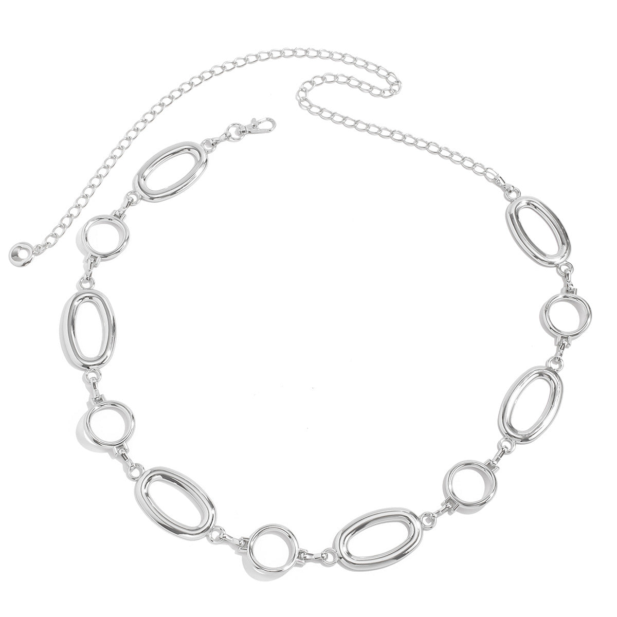 Simple Style Metal Waist Chain With Splicing Pattern In Elegant Golden Color