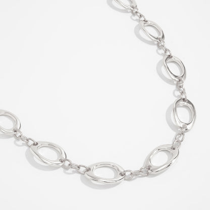 Women’s Metal Waist Chain Featuring Oval Splicing Design In Elegant Golden Color
