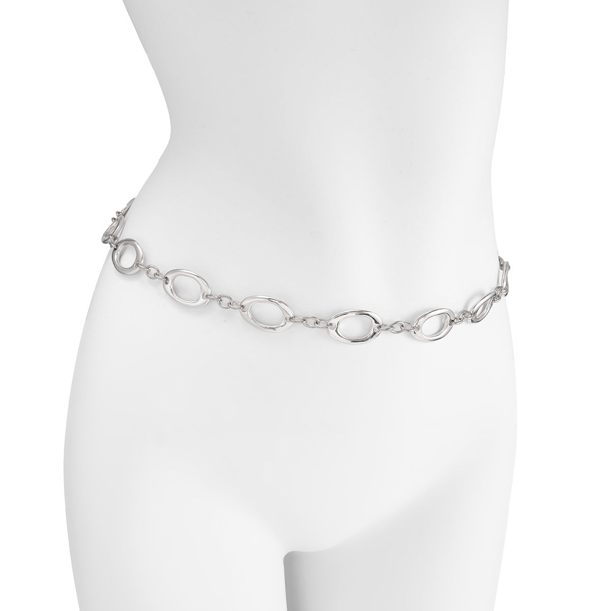 Simple Style Metal Waist Chain With Splicing Pattern In Elegant Golden Color