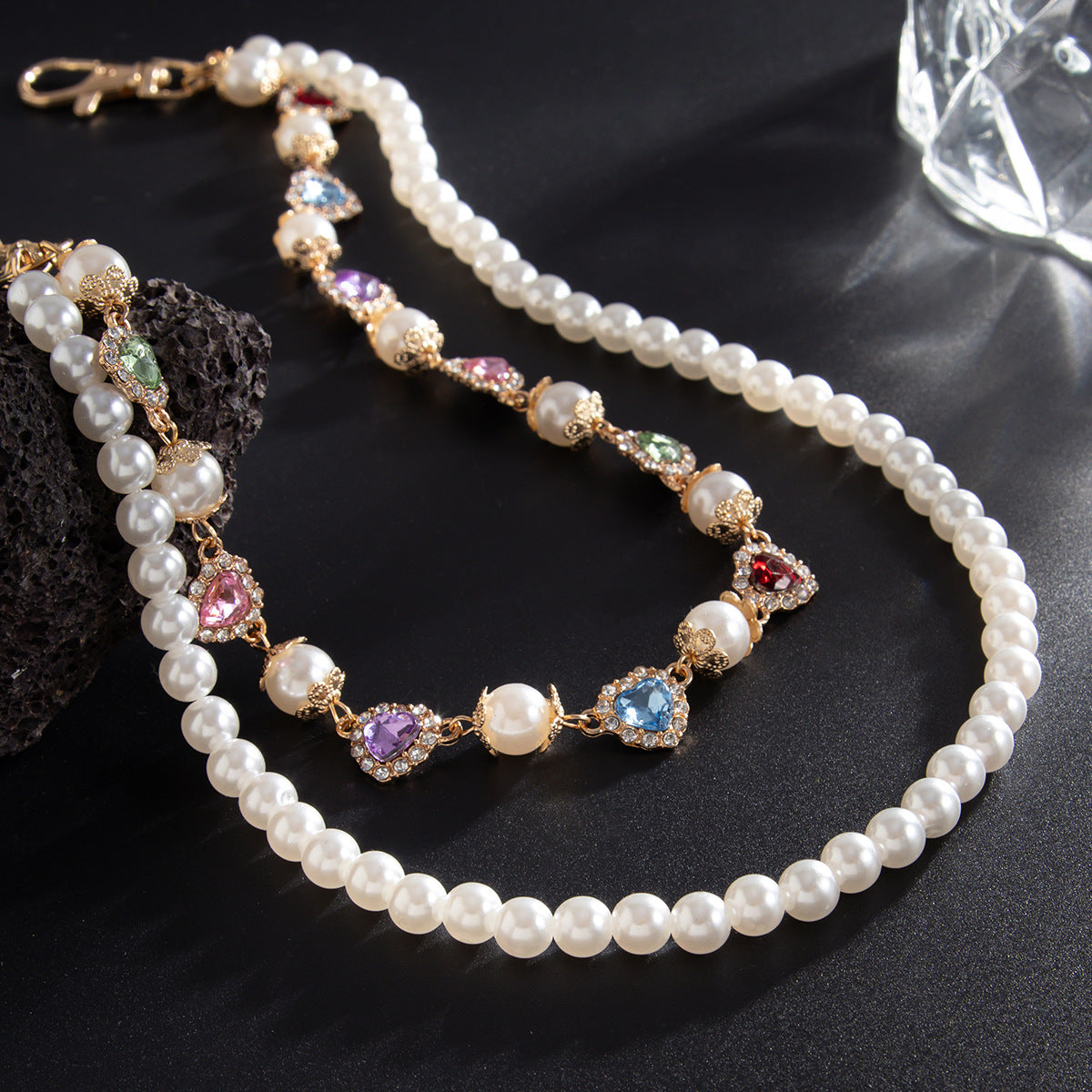 Hip-Hop Metal Waist Chain Featuring Flower And Cross Patterns In Golden Color