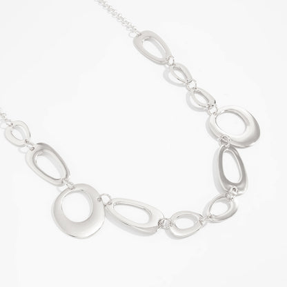 Women’s Metal Waist Chain Featuring Oval Splicing Design In Elegant Golden Color