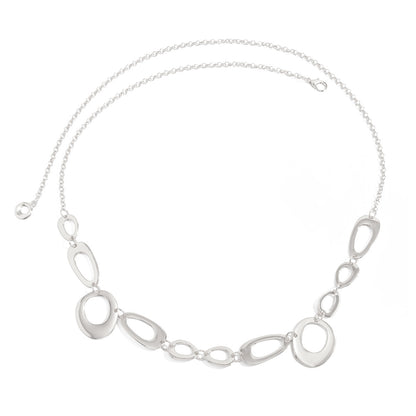 Women’s Metal Waist Chain Featuring Oval Splicing Design In Elegant Golden Color