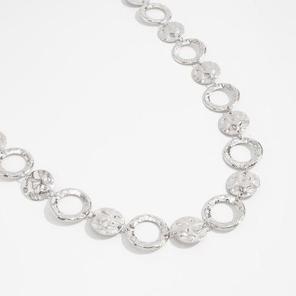 Simple Style Metal Waist Chain With Splicing Pattern In Elegant Golden Color