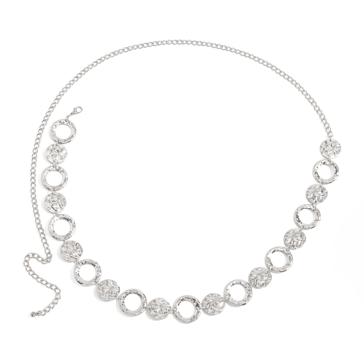 Simple Style Metal Waist Chain With Splicing Pattern In Elegant Golden Color