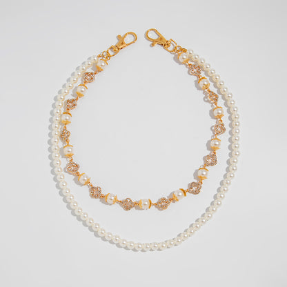 Hip-Hop Metal Waist Chain Featuring Flower And Cross Patterns In Golden Color