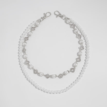 Hip-Hop Metal Waist Chain Featuring Flower And Cross Patterns In Golden Color