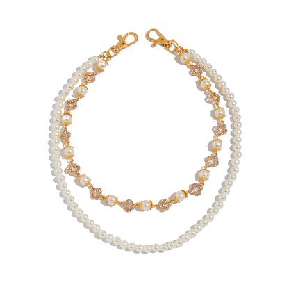 Hip-Hop Metal Waist Chain Featuring Flower And Cross Patterns In Golden Color