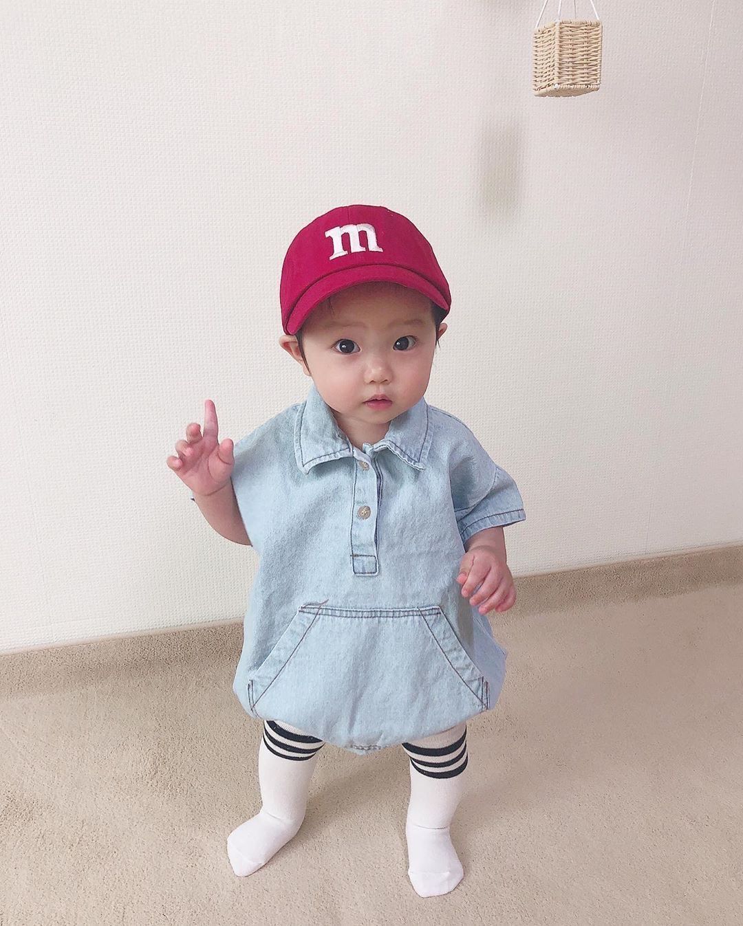 Children's Baseball Cap In Natural Pink, Perfect For Spring & Summer
