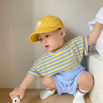 Children's Baseball Cap In Natural Pink, Perfect For Spring & Summer