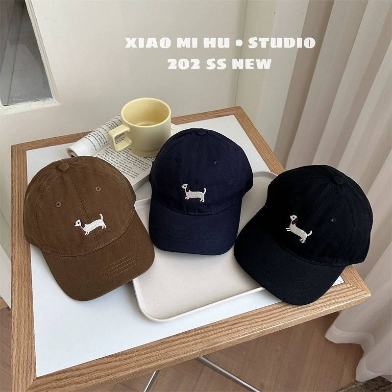 Khaki Embroidery Baseball Cap For Kids, Perfect For Spring And Summer