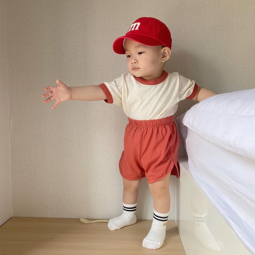 Children's Baseball Cap In Natural Pink, Perfect For Spring & Summer