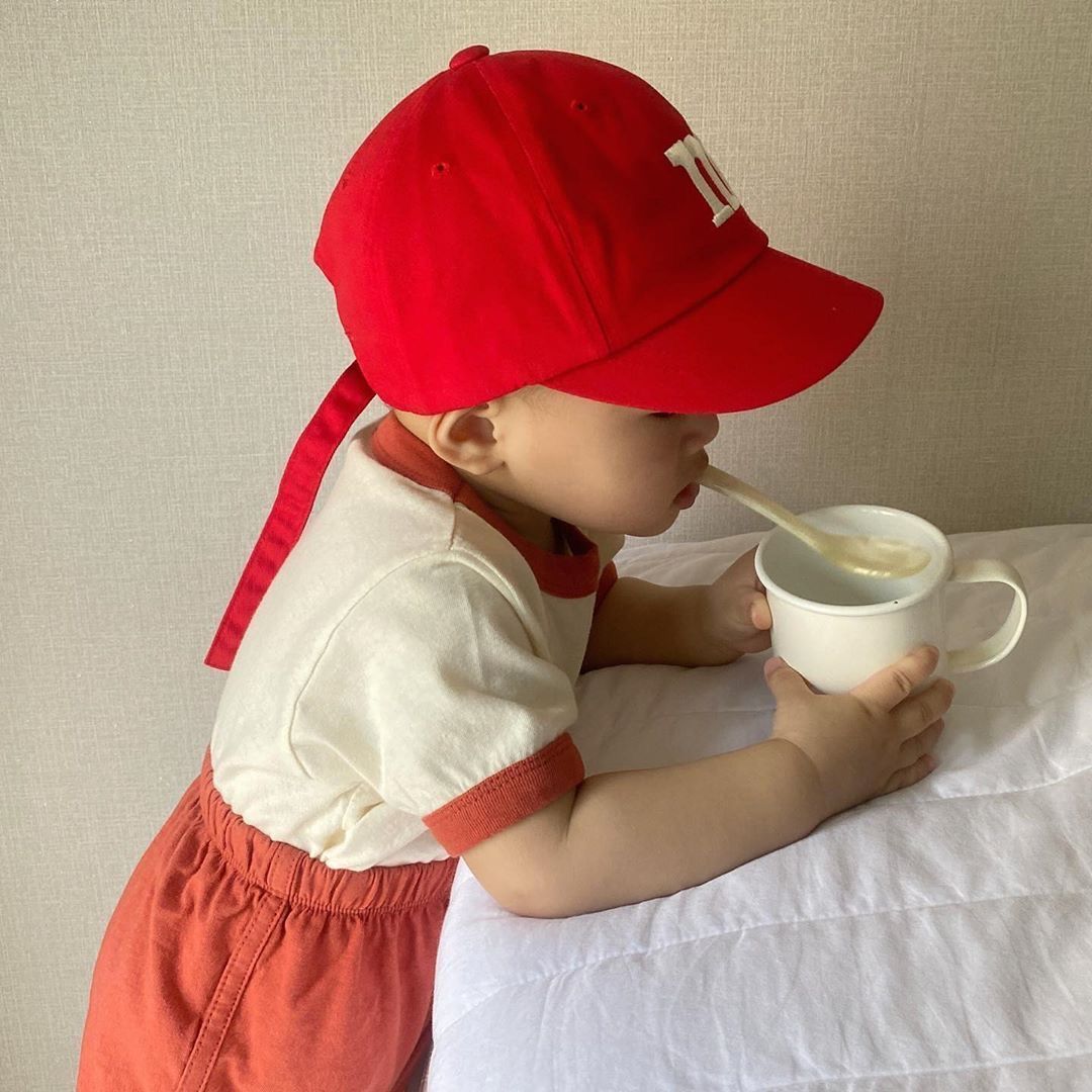 Children's Baseball Cap In Natural Pink, Perfect For Spring & Summer
