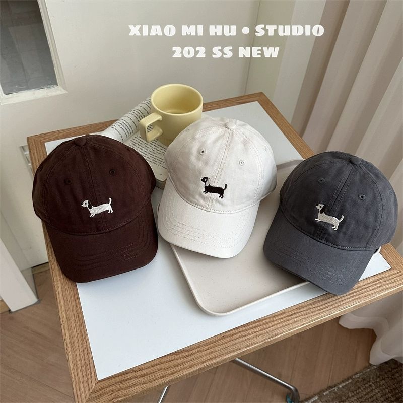 Khaki Embroidery Baseball Cap For Kids, Perfect For Spring And Summer
