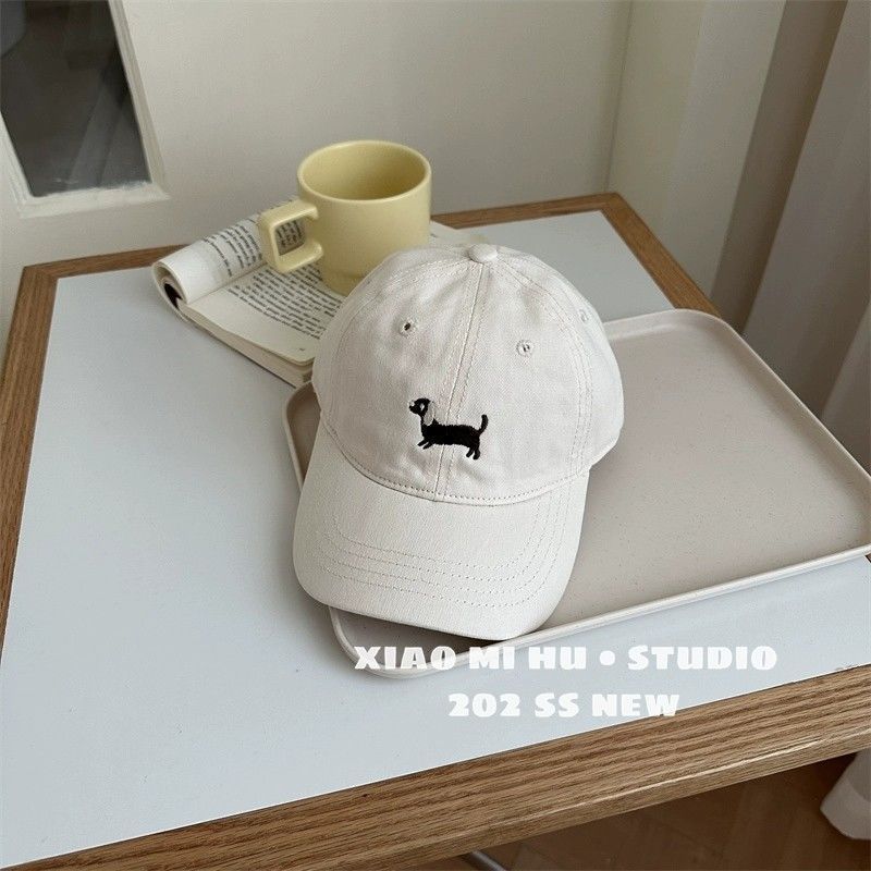 Khaki Embroidery Baseball Cap For Kids, Perfect For Spring And Summer