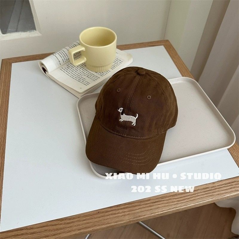 Khaki Embroidery Baseball Cap For Kids, Perfect For Spring And Summer