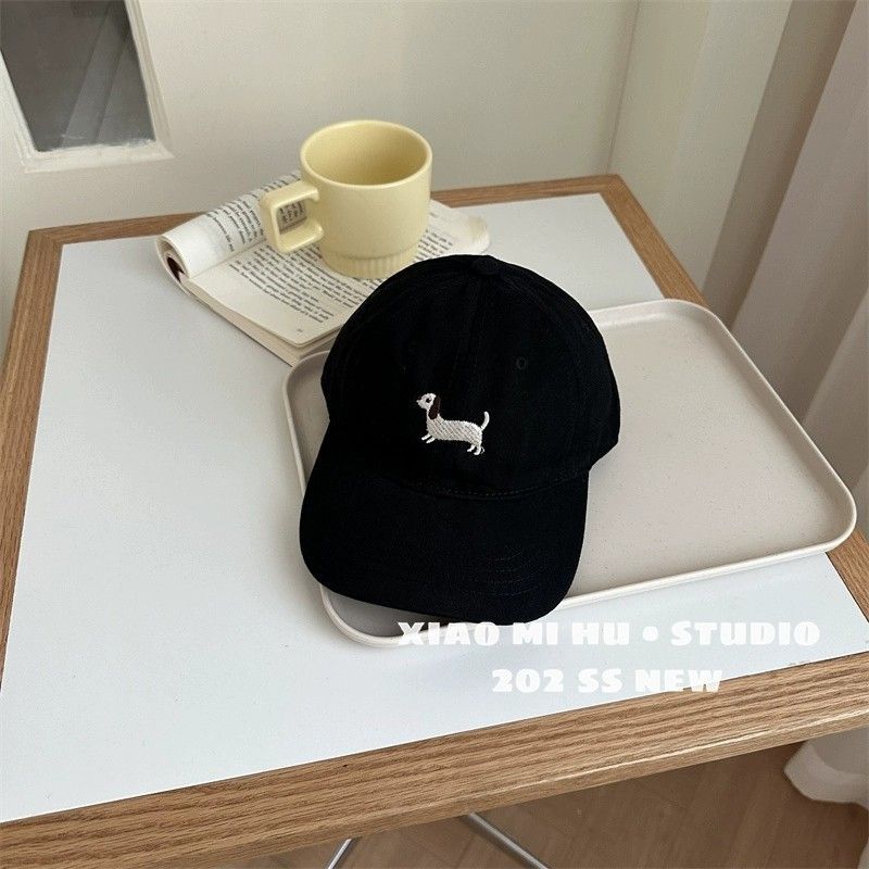 Khaki Embroidery Baseball Cap For Kids, Perfect For Spring And Summer