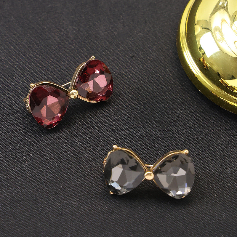 Bow Knot Pin Brooch In Purple, Made Of Durable Zinc Alloy Jewelry Accessory