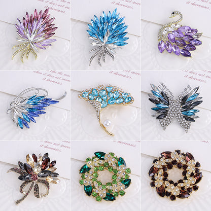 Butterfly Glass Brooch Pin Featuring Elegant Design For Stylish Jewelry Accessories