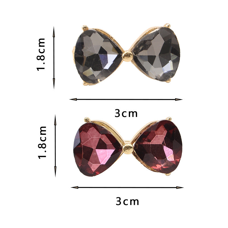 Bow Knot Pin Brooch In Purple, Made Of Durable Zinc Alloy Jewelry Accessory