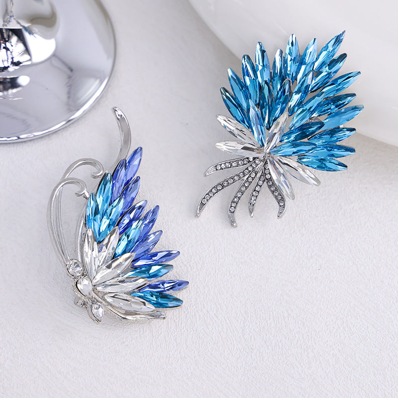 Butterfly Glass Brooch Pin Featuring Elegant Design For Stylish Jewelry Accessories
