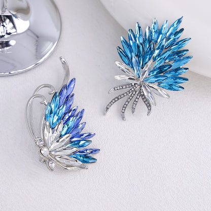 Butterfly Glass Brooch Pin Featuring Elegant Design For Stylish Jewelry Accessories