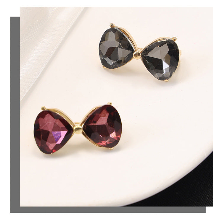 Bow Knot Pin Brooch In Purple, Made Of Durable Zinc Alloy Jewelry Accessory