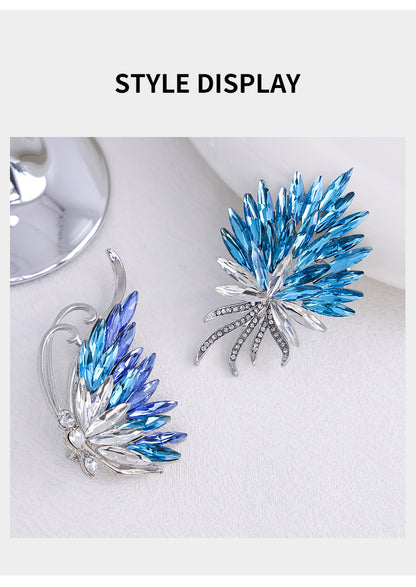 Butterfly Glass Brooch Pin Featuring Elegant Design For Stylish Jewelry Accessories