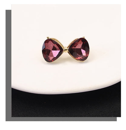 Bow Knot Pin Brooch In Purple, Made Of Durable Zinc Alloy Jewelry Accessory