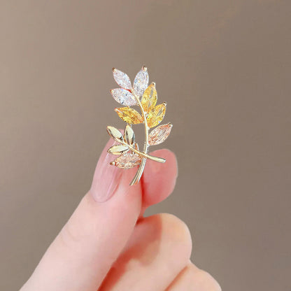Butterfly Pin Brooch Made Of Zinc Alloy Featuring May Birthstone Emerald